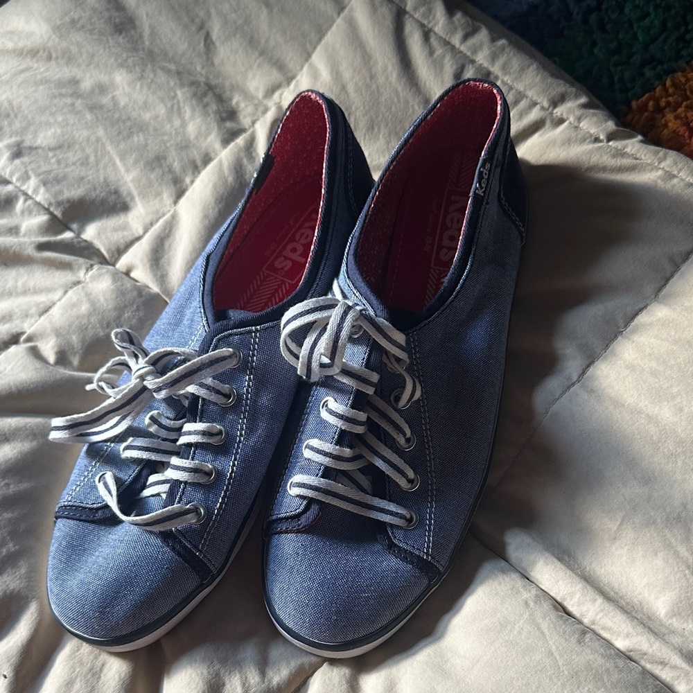 Keds Navy and White Canvas Sneakers